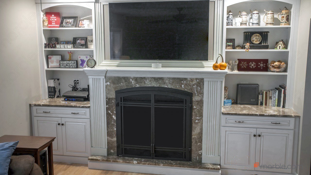 Dynasty Brown Marble Fireplace | Marble.com