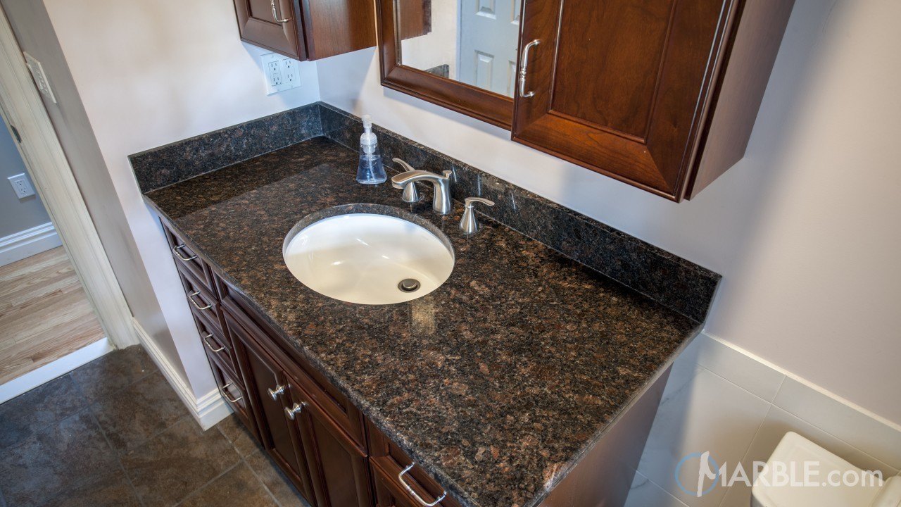 Tan Brown Granite Bathroom Vanity | Marble.com