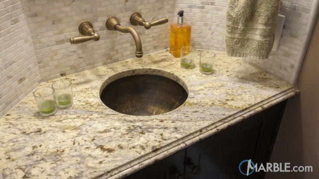 Colonial Cream Granite Bathroom