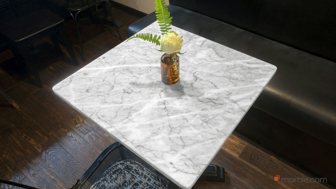 Statuario Marble Coffee and Flower Shop Countertops | Marble.com