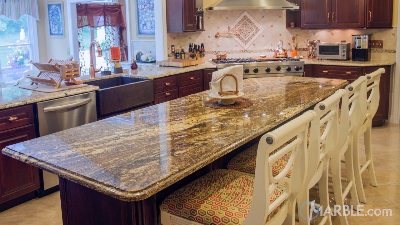 Black Thunder And Giallo Napole Granite Kitchen Countertops Black Thunder And Giallo Napole Granite