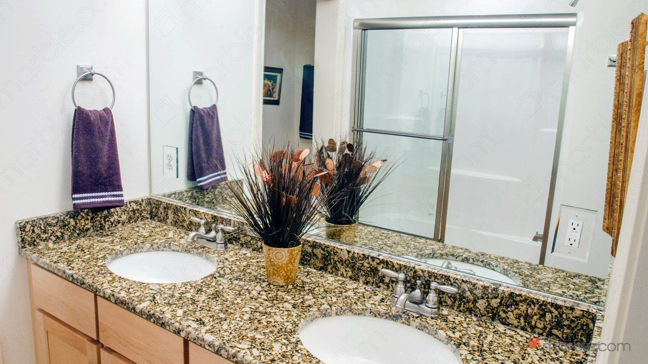 Giallo Napoleone Granite Bathroom | Marble.com