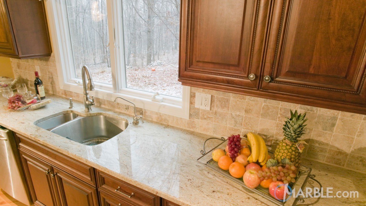 Ambrosia White Granite Kitchen Countertop