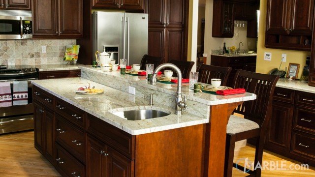 Ambrosia White Granite Kitchen