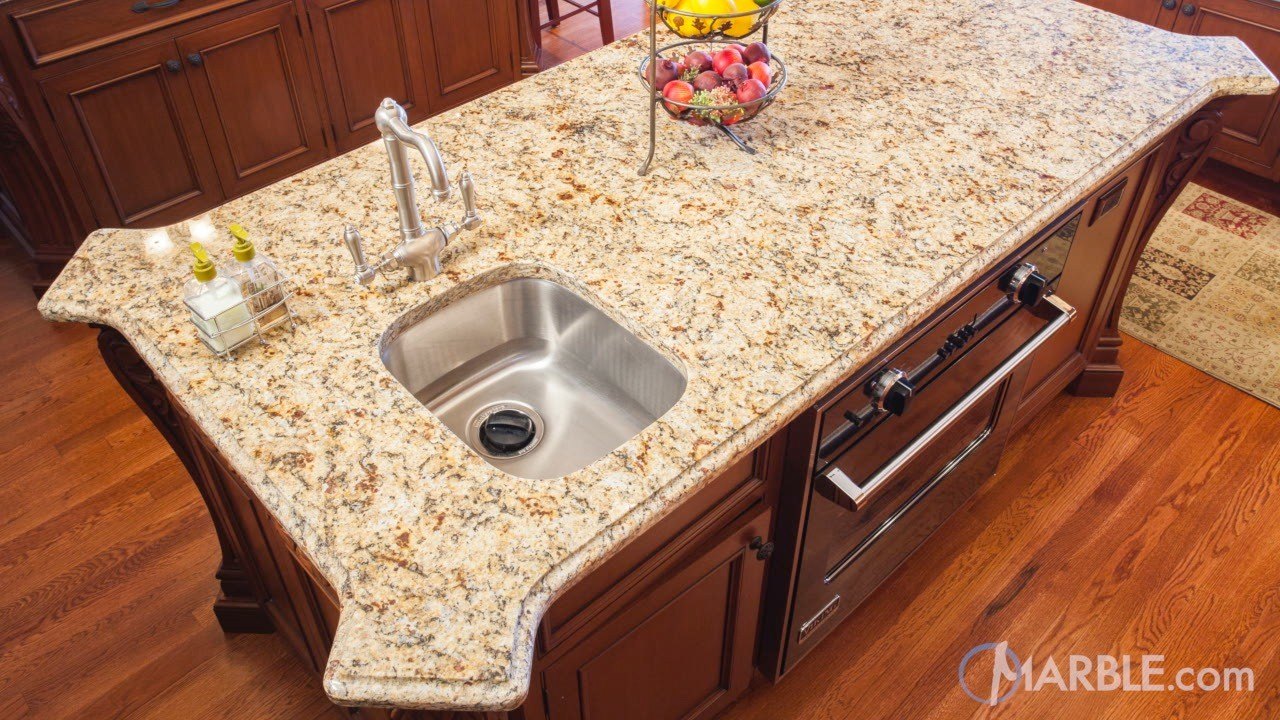 Oro Brasil Granite Kitchen Countertops | Marble.com