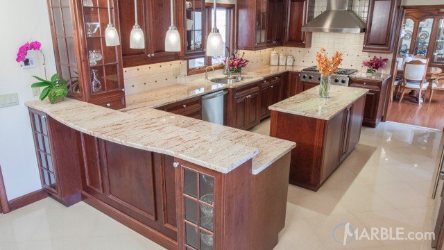 Ivory Brown Kitchen Granite Counters