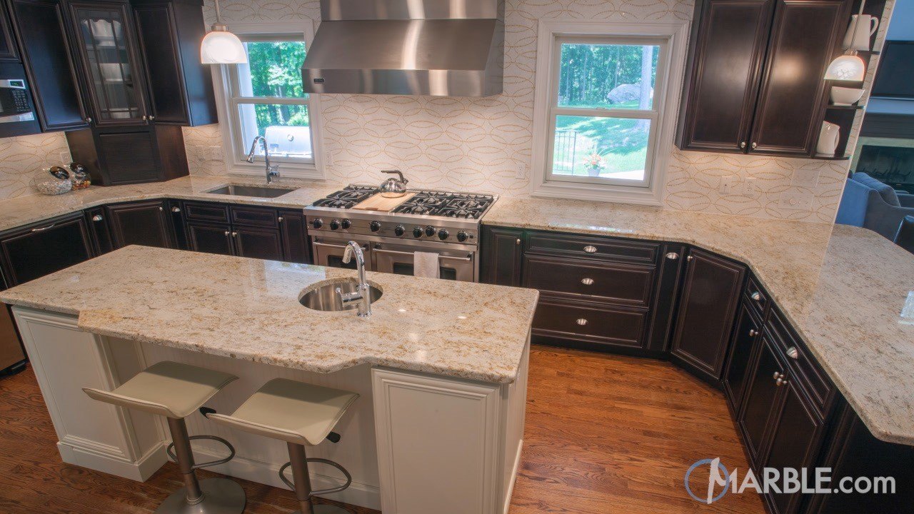 Colonial Gold large Kitchen Granite Countertops