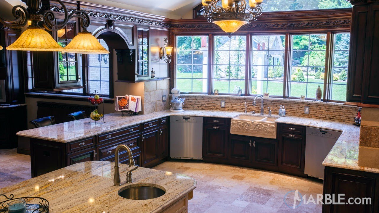 New Colonial Dream Granite Kitchen Countertops