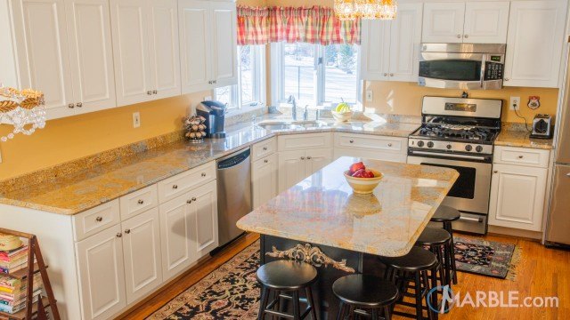Juparana Wave Granite Kitchen