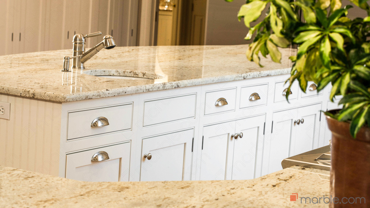 Colonial Gold Granite Kitchen Countertops