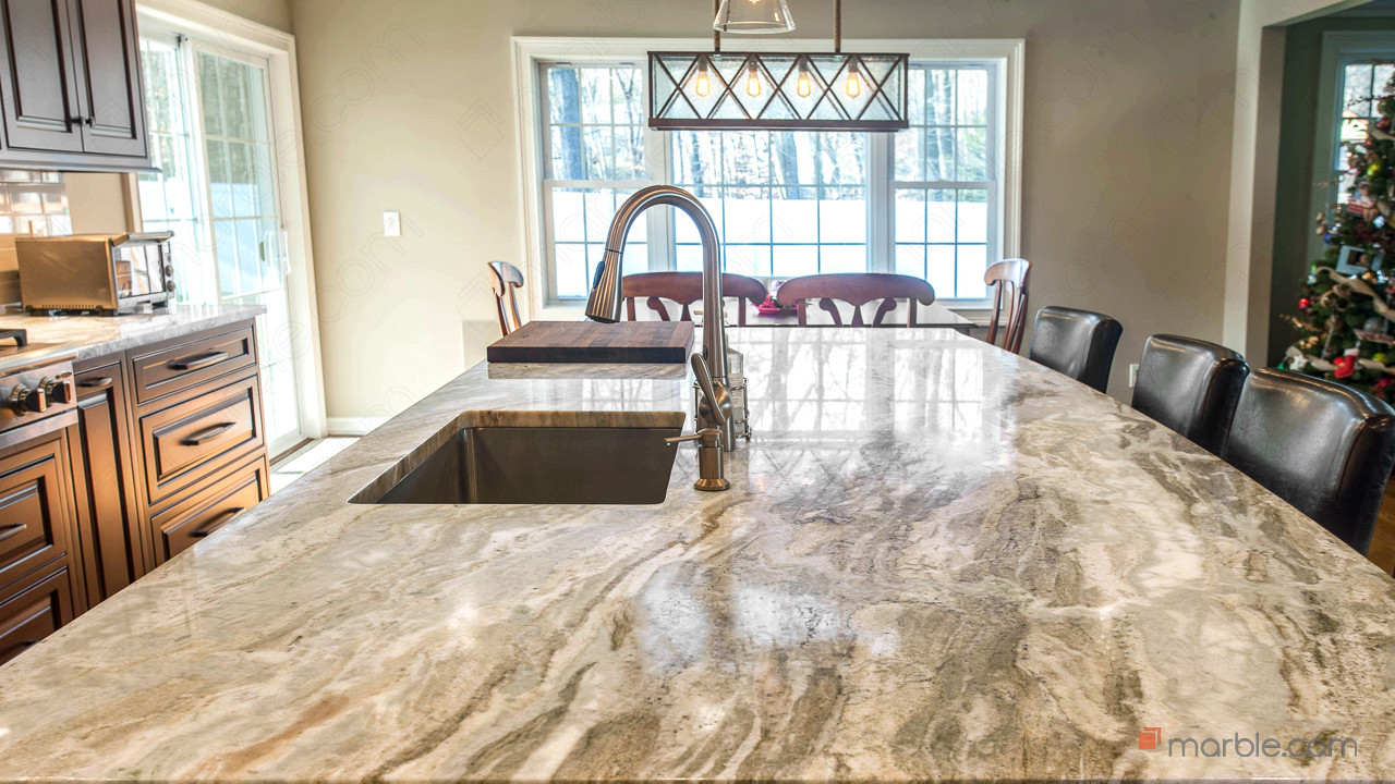 Fantasy Brown Quartzite Kitchen Countertops  | Marble.com