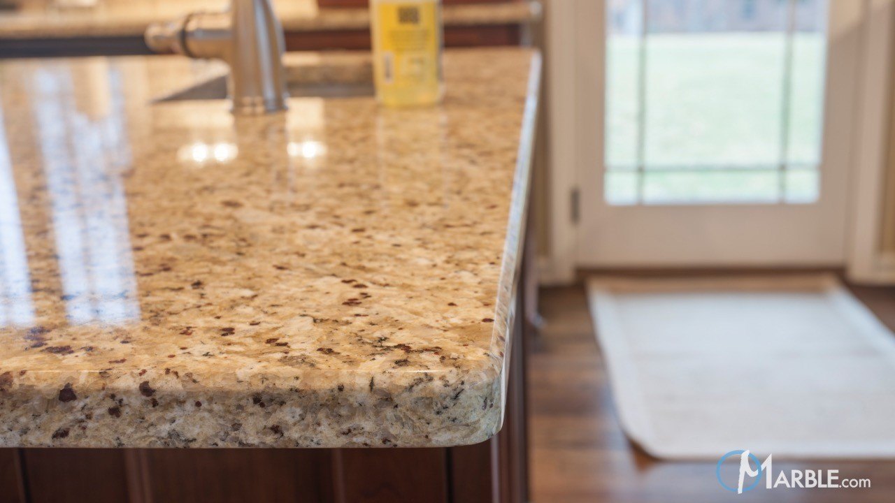 Santa Cecilia Granite Countertops In A Large Kitchen Marble Com