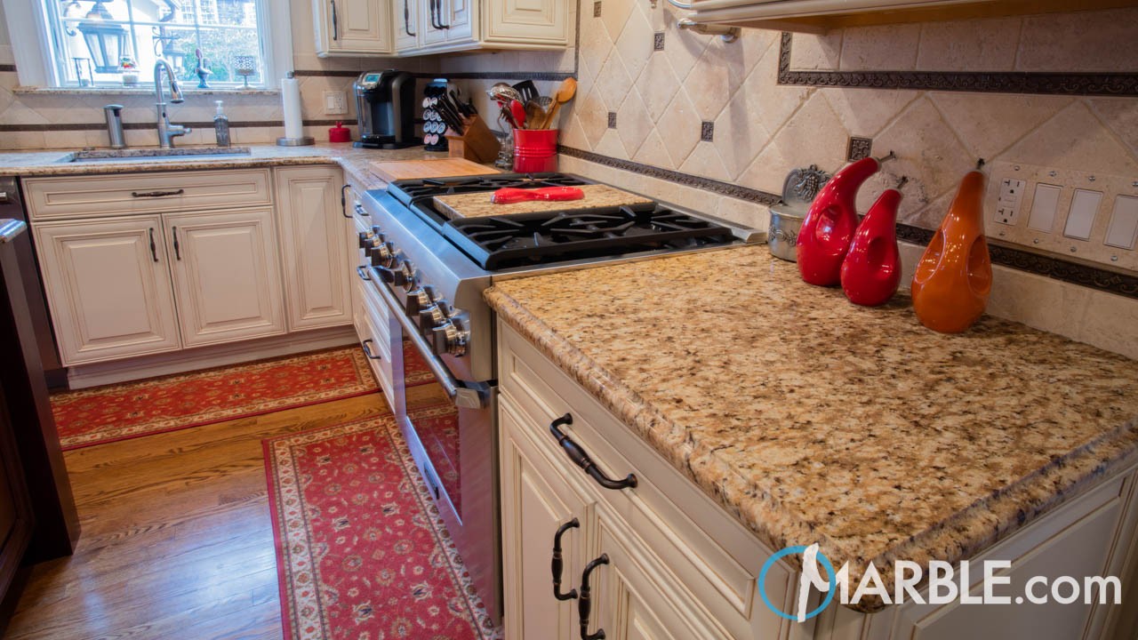 Giallo Ornamental Kitchen Granite Countertops