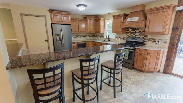 Ivory Gold and Terra Brown Kitchen Granite Countertops