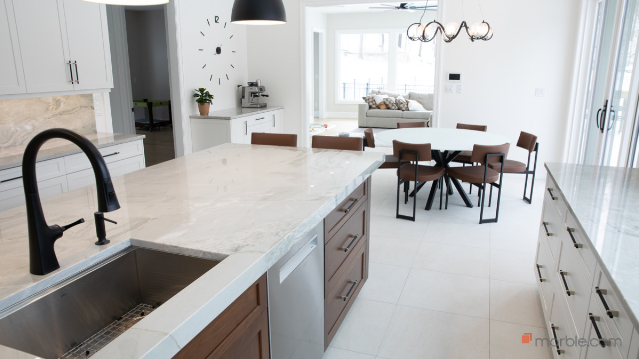 Affinity Nauge Vitoria Quartzite Kitchen | Marble.com