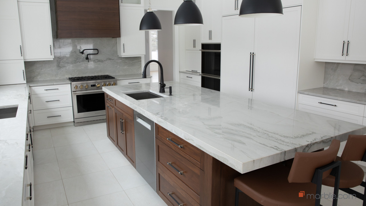 Affinity Nauge Vitoria Quartzite Kitchen | Marble.com