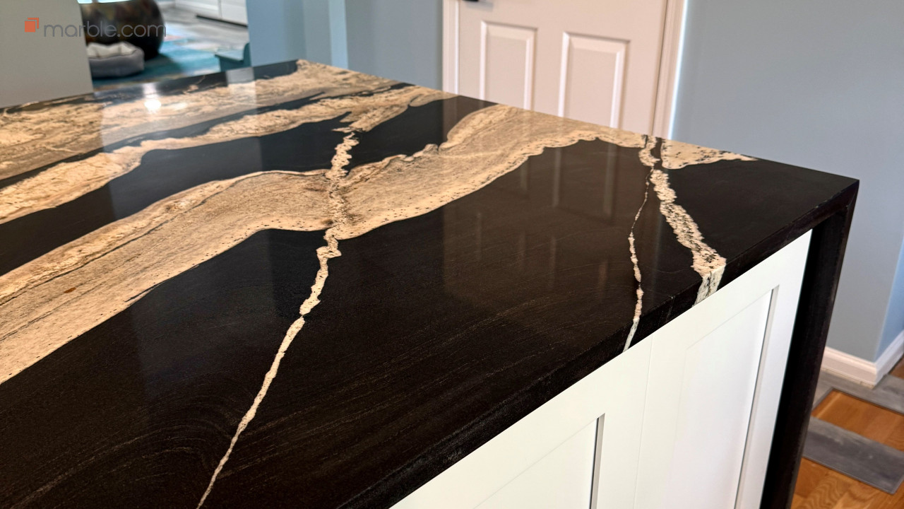 Copacabana Statement Island Kitchen | Marble.com