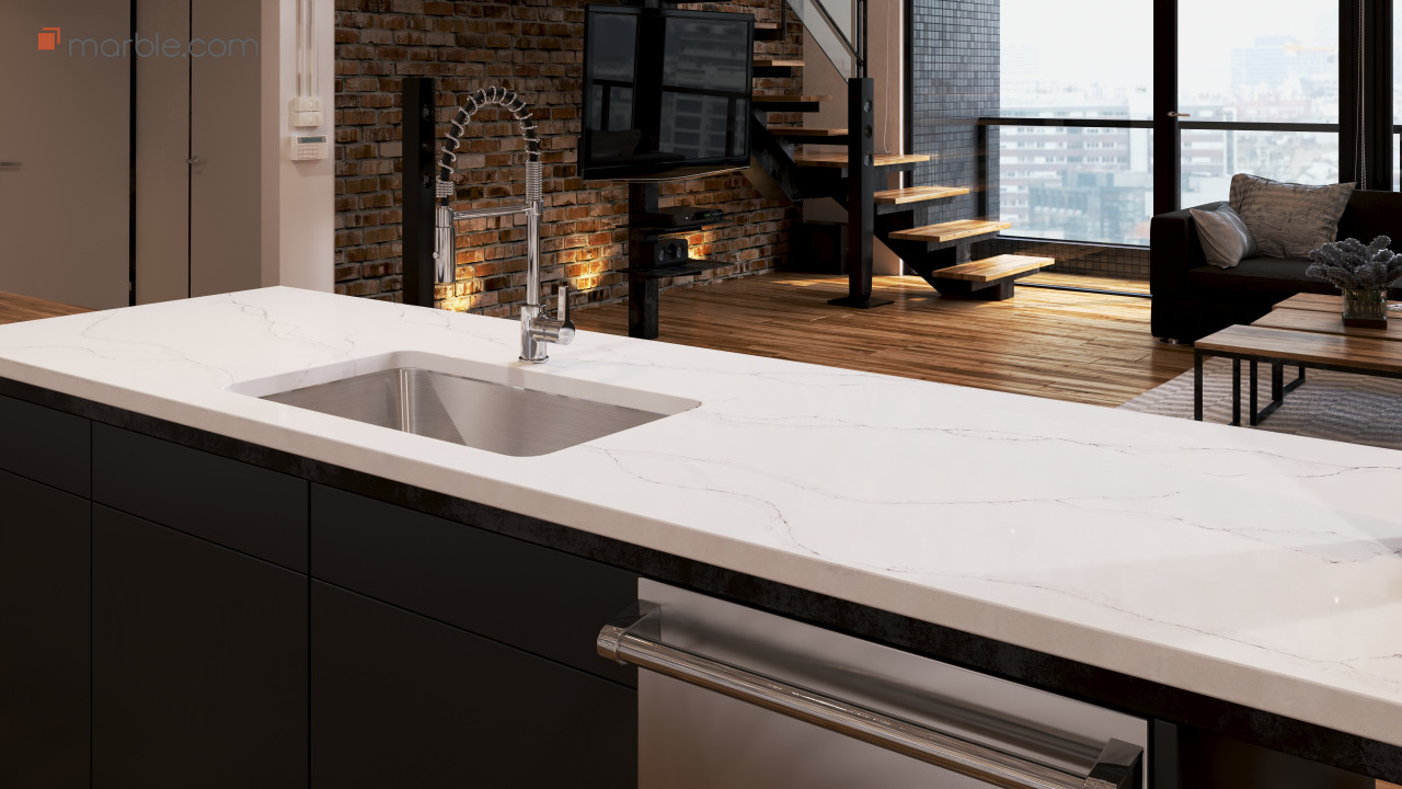 Borghini Silver Quartz Kitchen  | Marble.com