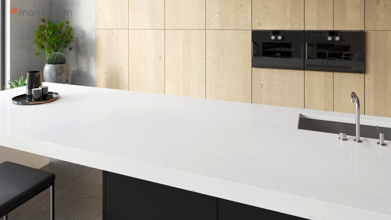 Ocean Ripple Quartz Kitchen | Marble.com