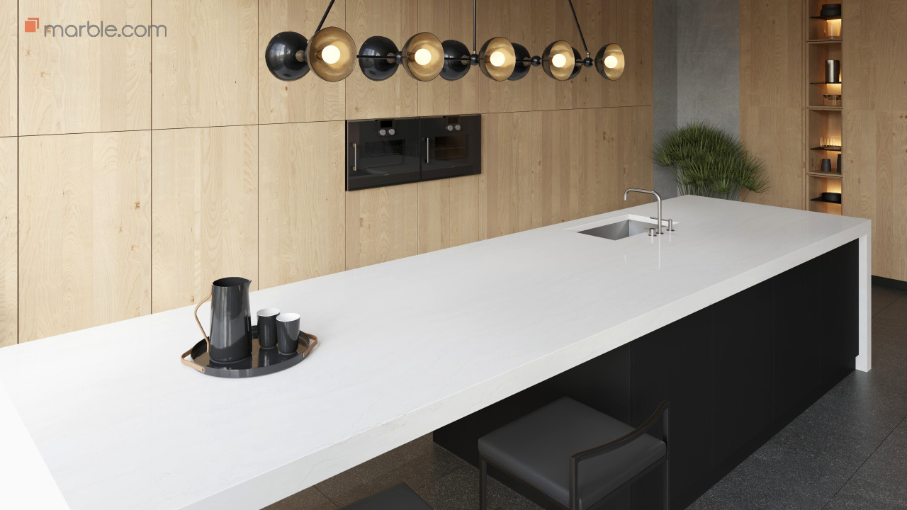 Ocean Ripple Quartz Kitchen | Marble.com