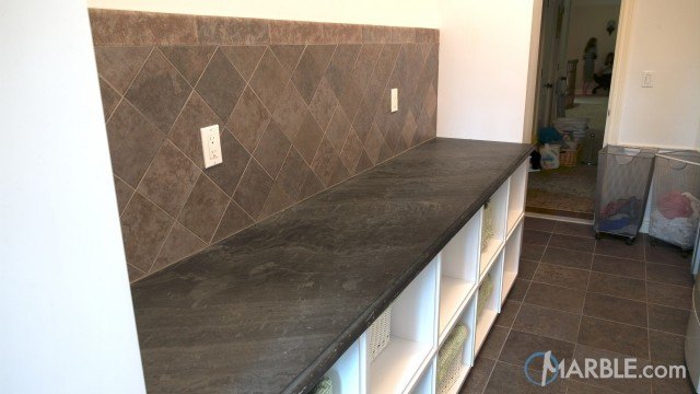 Black Cleft Slate Laundry Room