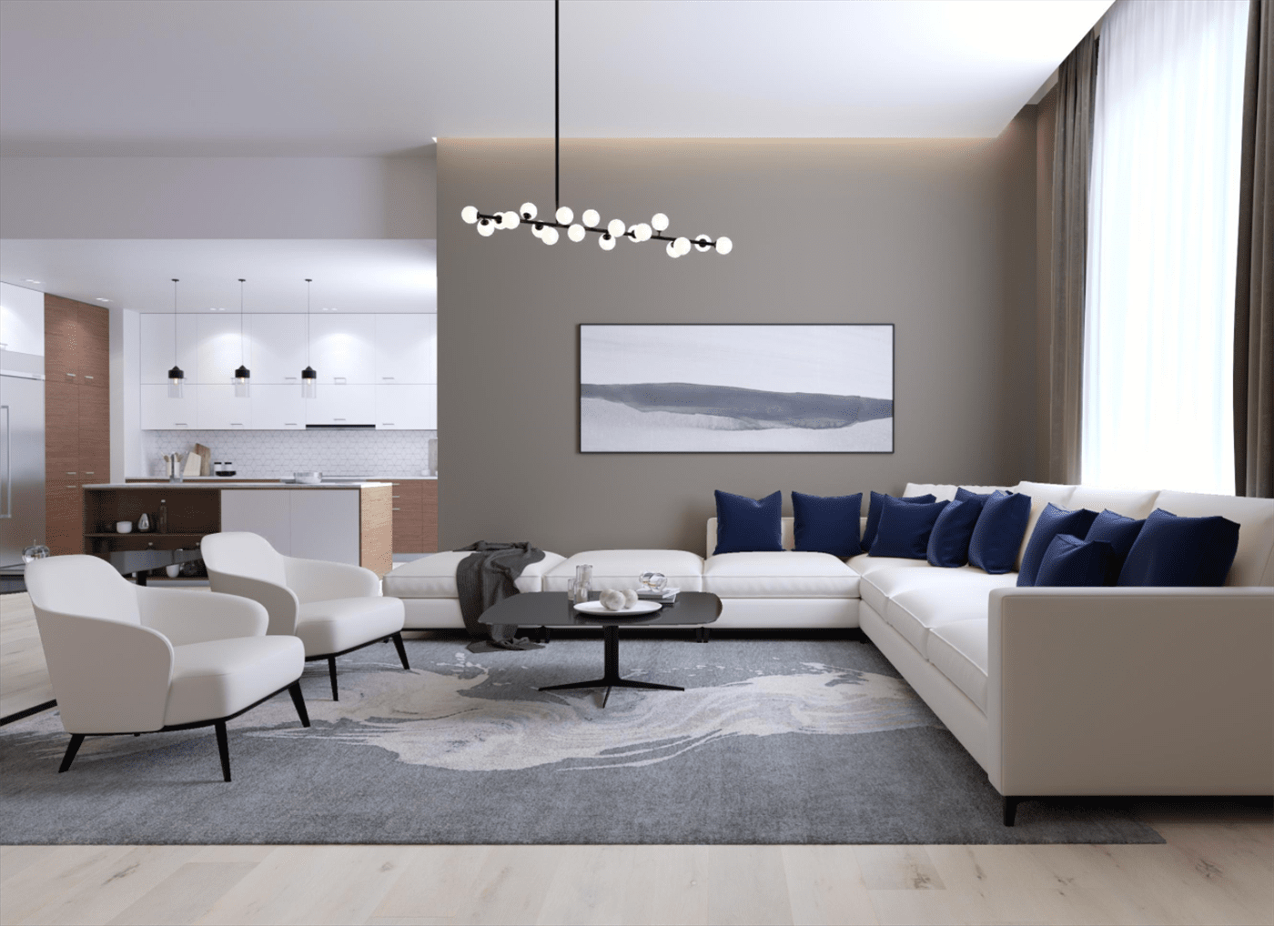 Tranquil Gray Living Room